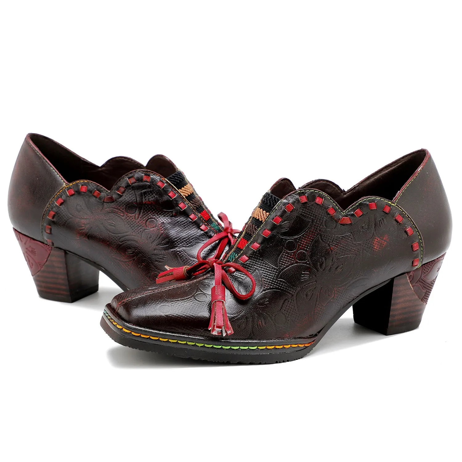 Hand printed Leather Pumps sold by superladystar product image thumbnail 2