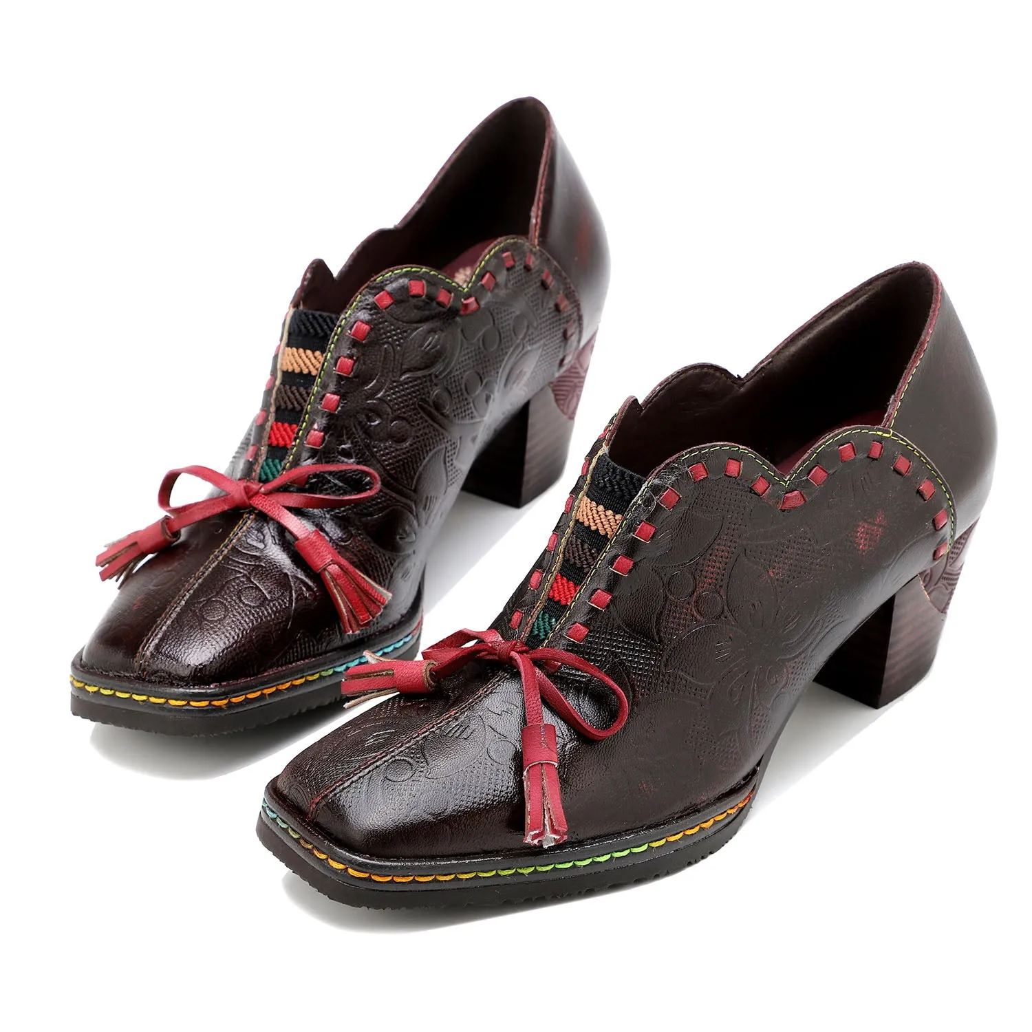 Hand printed Leather Pumps sold by superladystar product image thumbnail 3