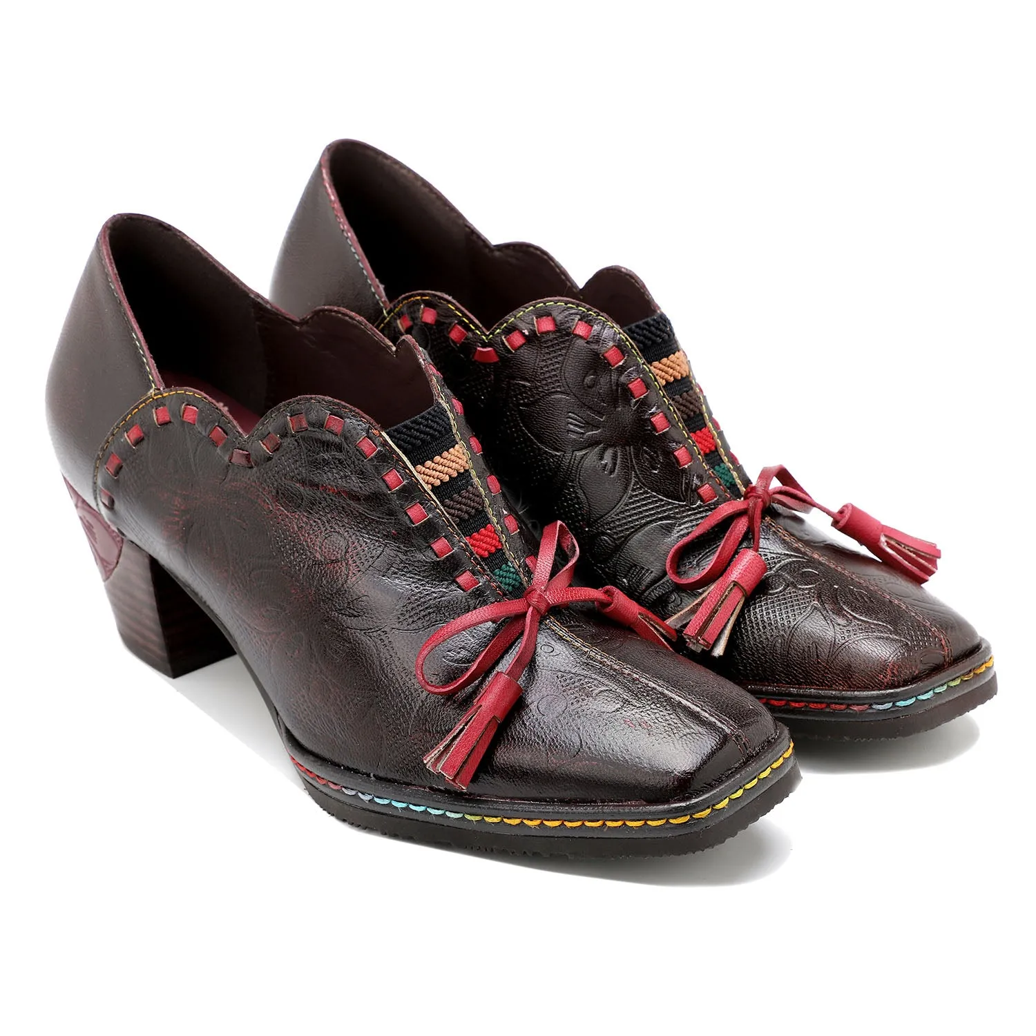 Hand printed Leather Pumps sold by superladystar product image thumbnail 4