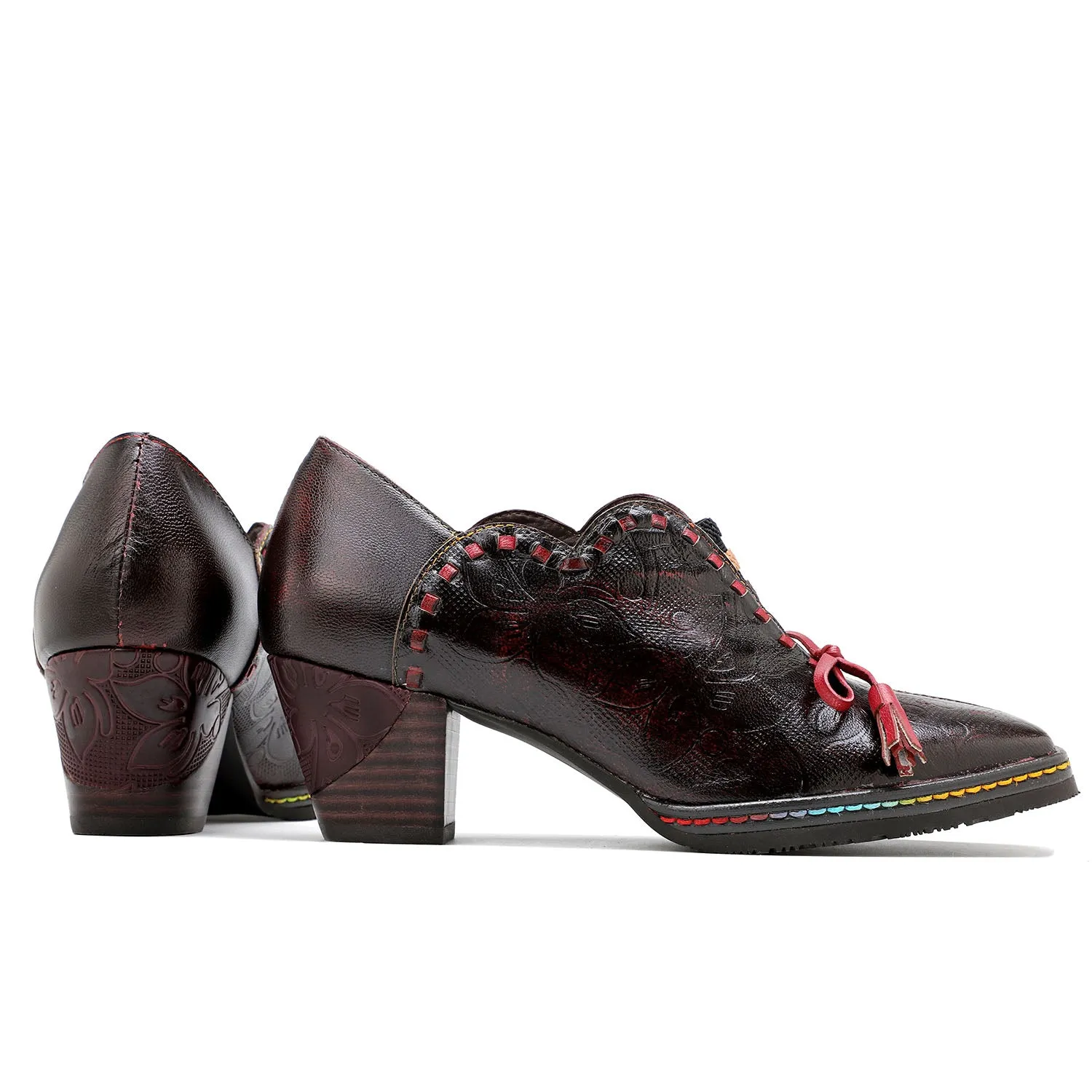 Hand printed Leather Pumps sold by superladystar product image thumbnail 5