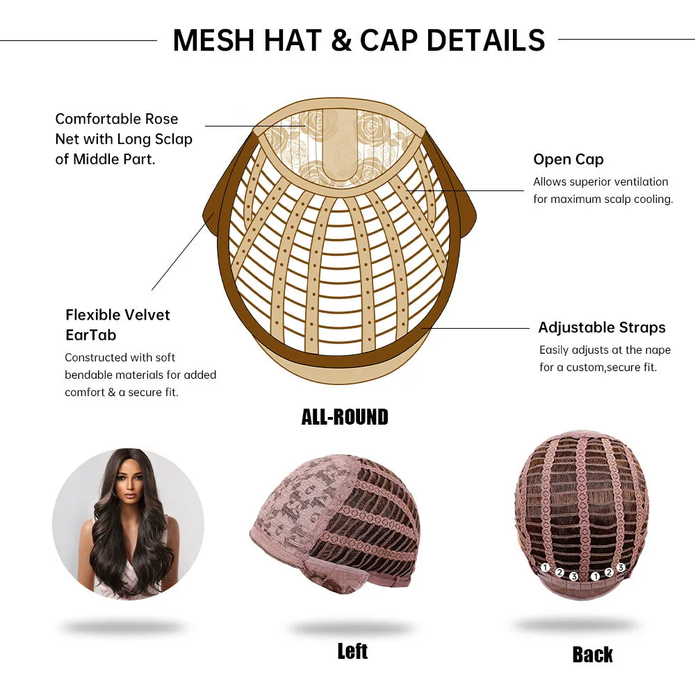 Deep Brown Center Part Big Wavy Long Curly Fluffy Wig sold by superladystar product image thumbnail 5