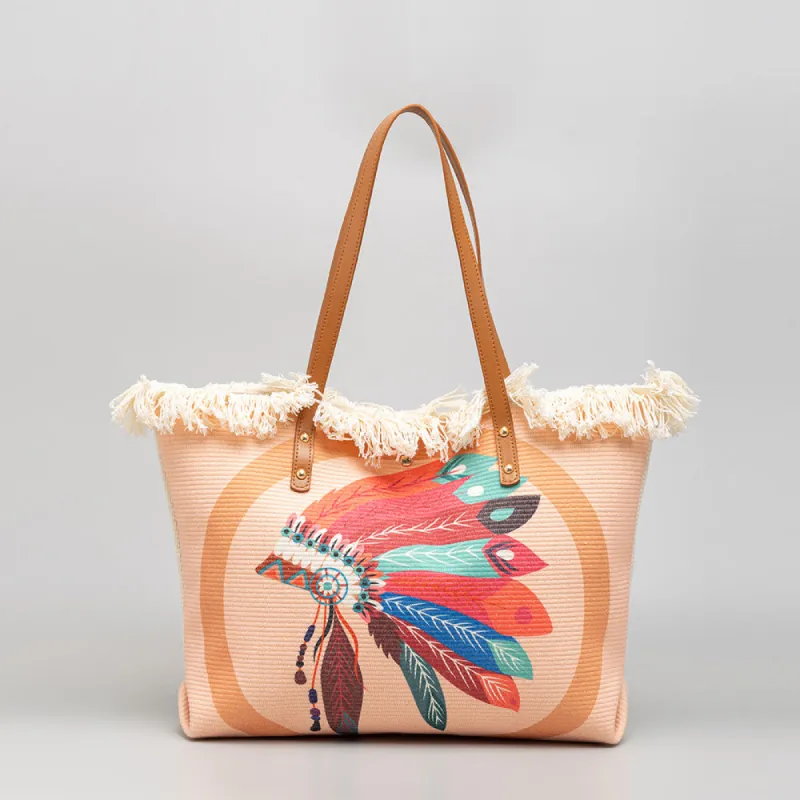 Bohemian Vintage Large Capacity Canvas Shoulder Bag sold by superladystar