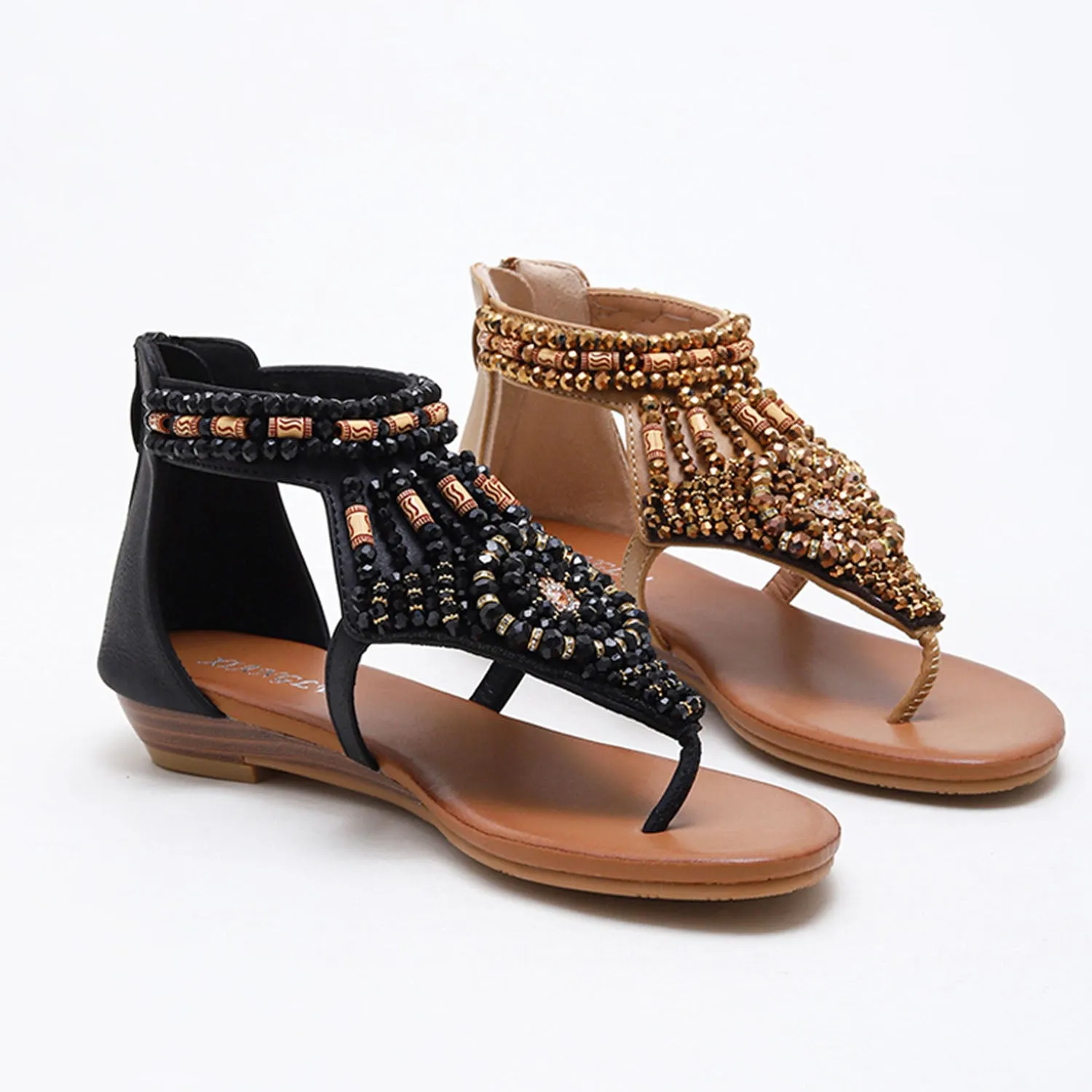 Bohemian Vacation Bead Flat Sandals sold by superladystar product image thumbnail 3