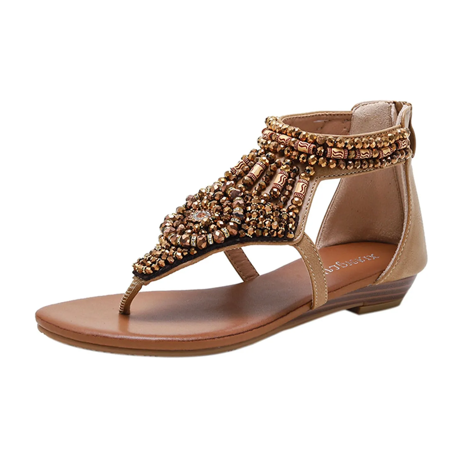 Bohemian Vacation Bead Flat Sandals sold by superladystar product image thumbnail 2