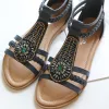 Bohemian Rhinestone Beach Sandals sold by superladystar