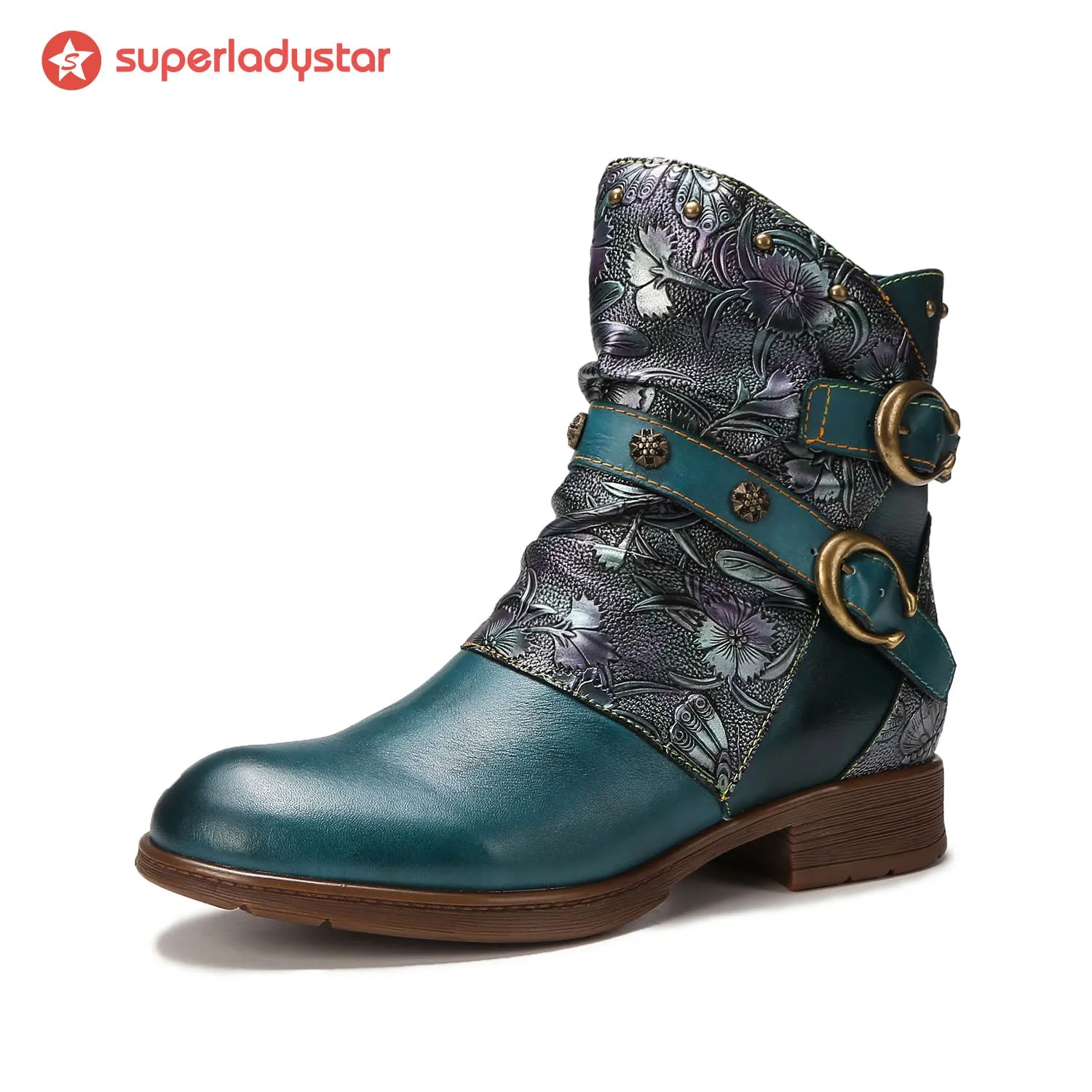 Retro Painted Buckle Flat Shoes sold by superladystar product image thumbnail 5