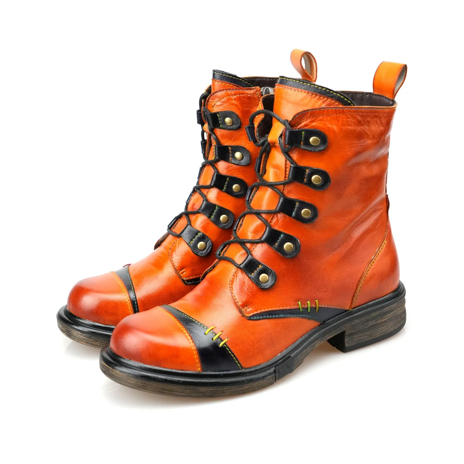 Retro Vibrant Painted Comfy Flat Shoes sold by superladystar