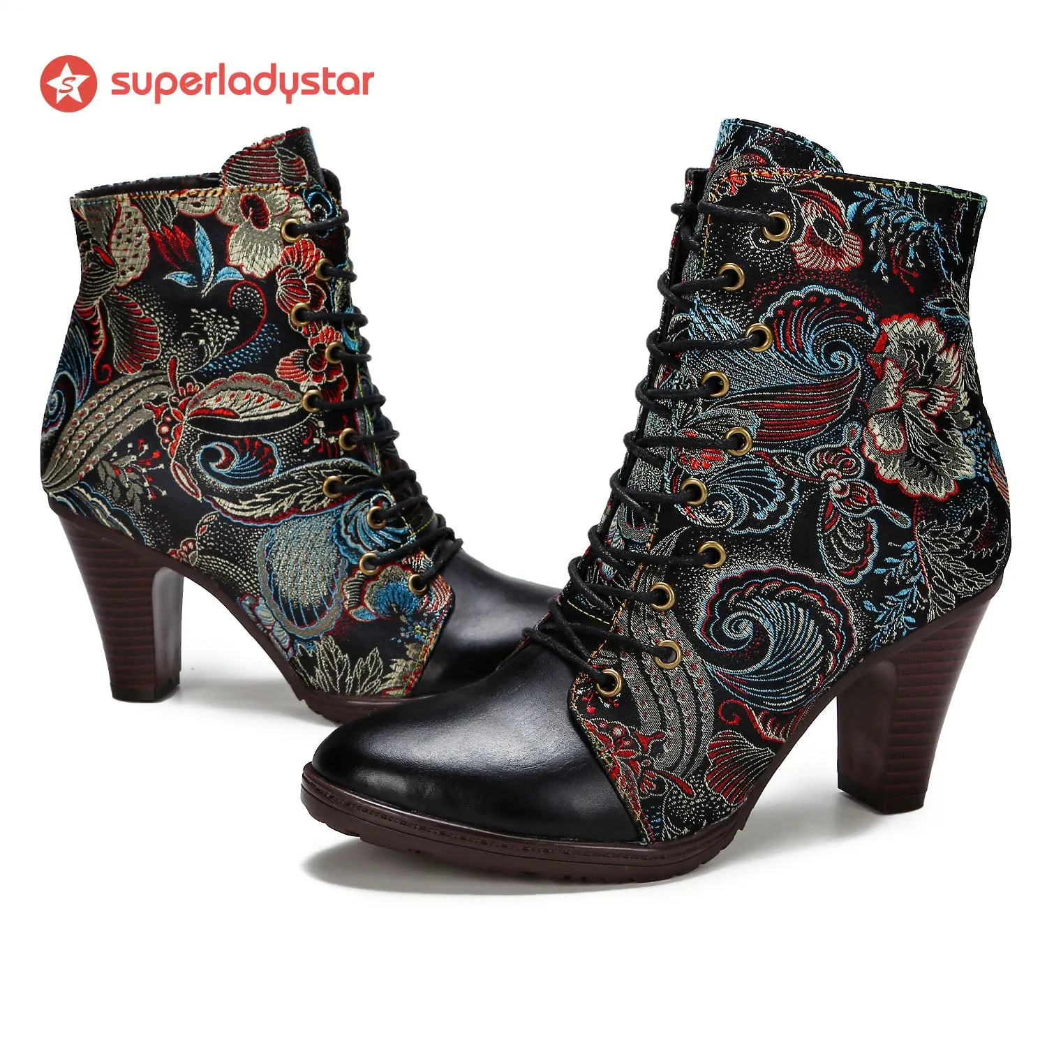 Genuine Leather Embroidered Comfy Boots sold by superladystar product image thumbnail 2