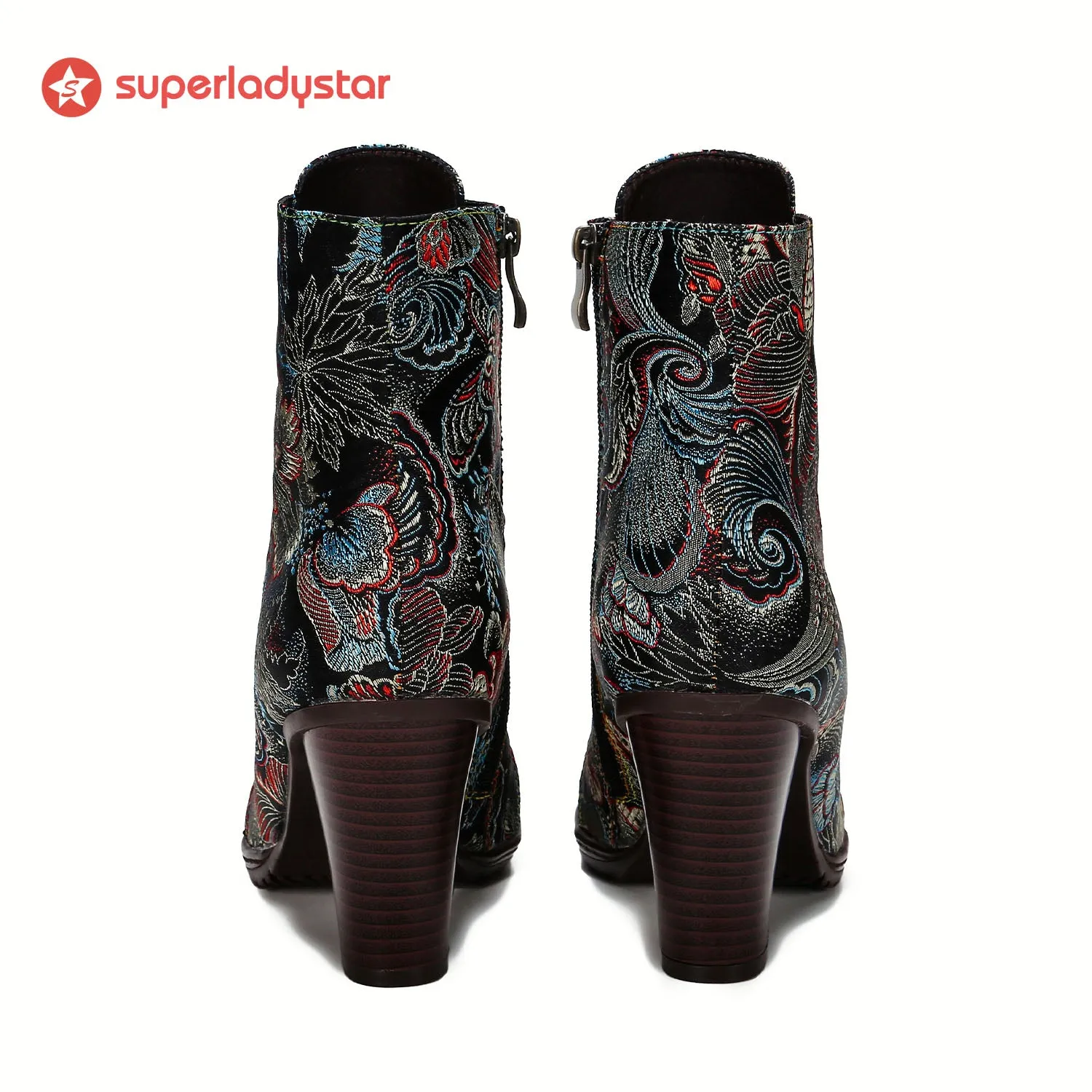 Genuine Leather Embroidered Comfy Boots sold by superladystar product image thumbnail 4