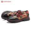 Handmade Round Toe Printed Flat Shoes sold by superladystar