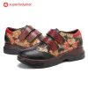 Handmade Round Toe Printed Flat Shoes sold by superladystar