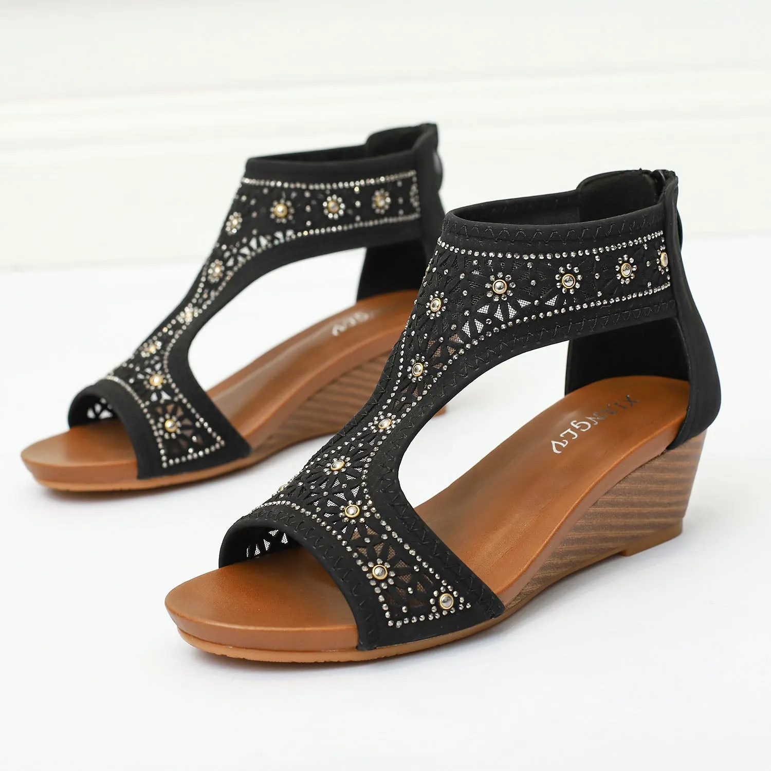 Bohemian Hollow Wedges Sandals sold by superladystar product image thumbnail 3