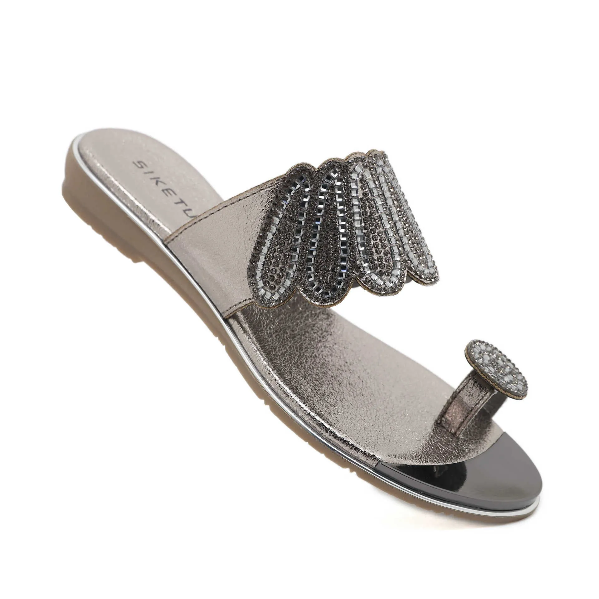 Rhinestone Comfortable Versatile Beach Flat Sandals sold by superladystar product image thumbnail 4