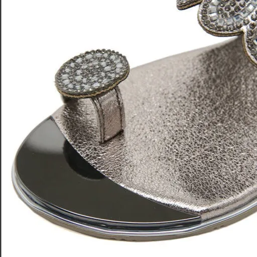 Rhinestone Comfortable Versatile Beach Flat Sandals sold by superladystar product image thumbnail 5