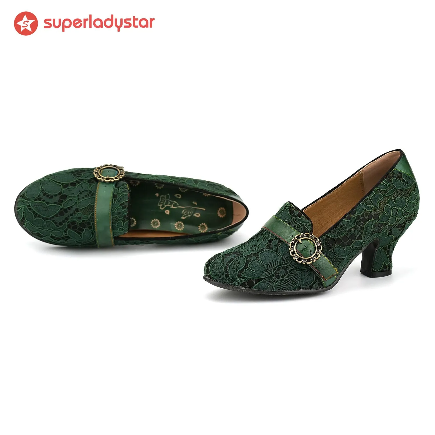 Handmade Vintage Fantasy Floral Pumps sold by superladystar product image thumbnail 2