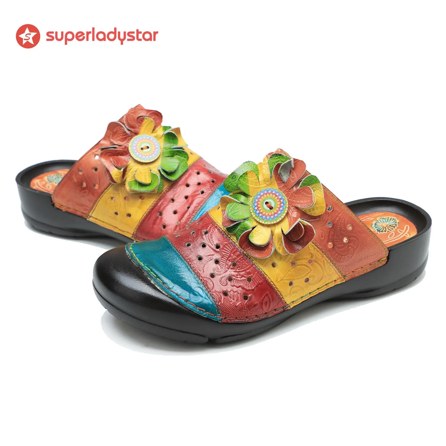 Vintage Handmade Stitching Colorful Sandals sold by superladystar product image thumbnail 2