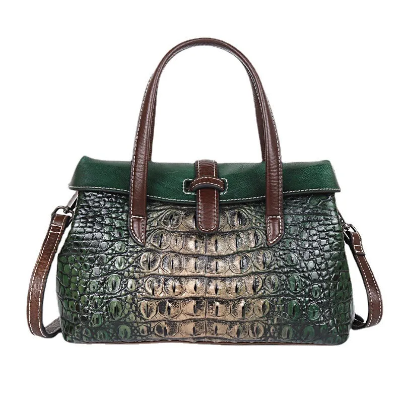 Vintage Cowhide Embossed Handbag Crossbody Bag sold by superladystar product image thumbnail 5