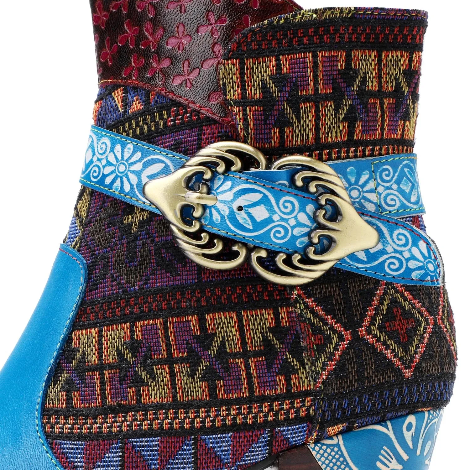 Abstract Leather Comfortable Ankle Boots sold by superladystar product image thumbnail 5