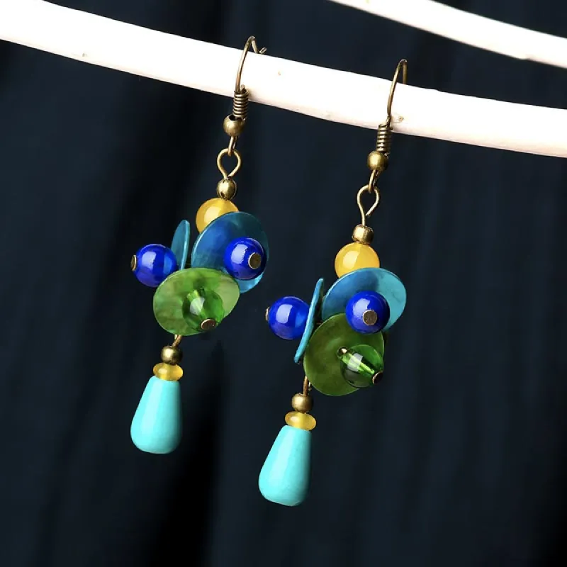 National Colorful Shell Earrings sold by superladystar