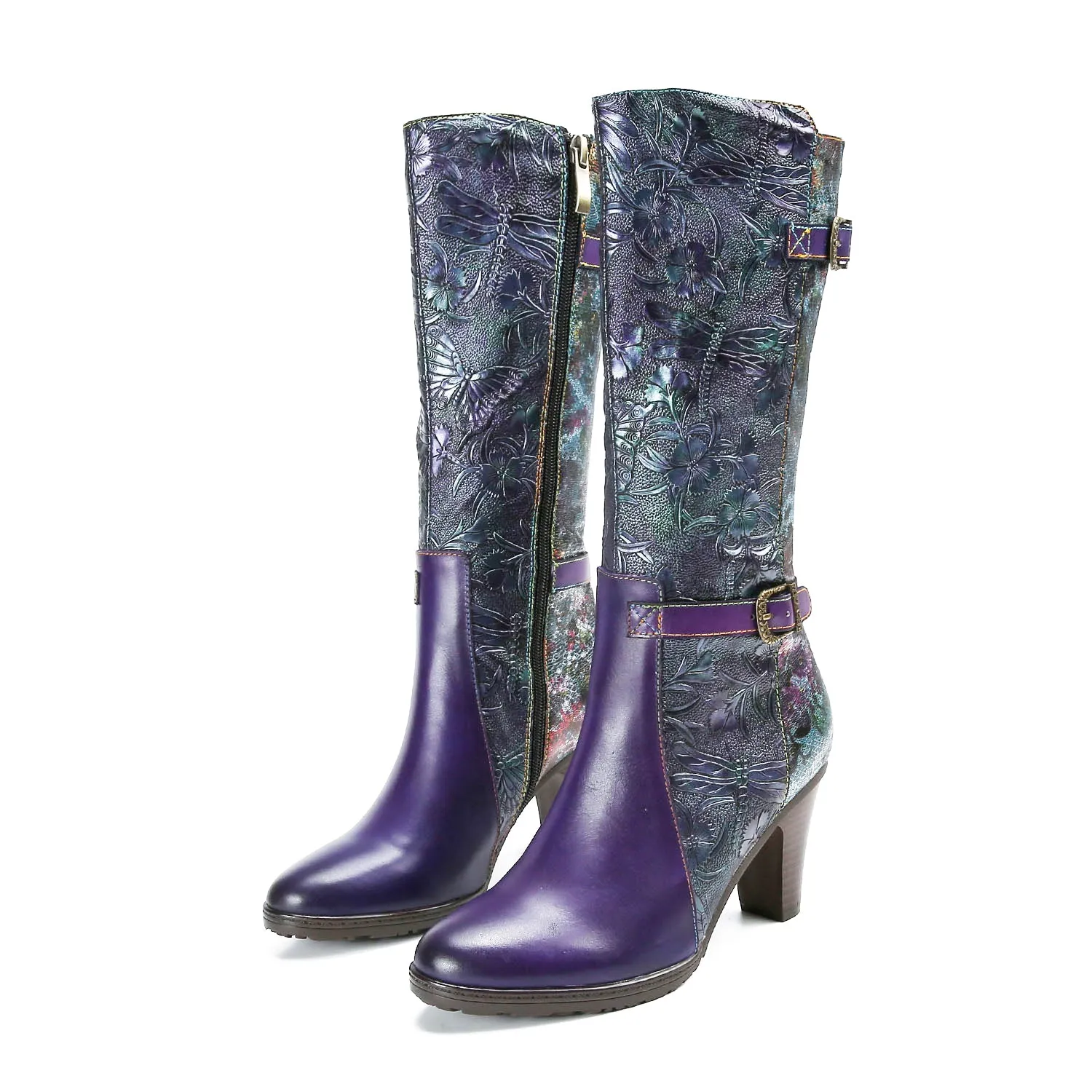 Warm Embossed Real Leather Dragonfly Boots sold by superladystar