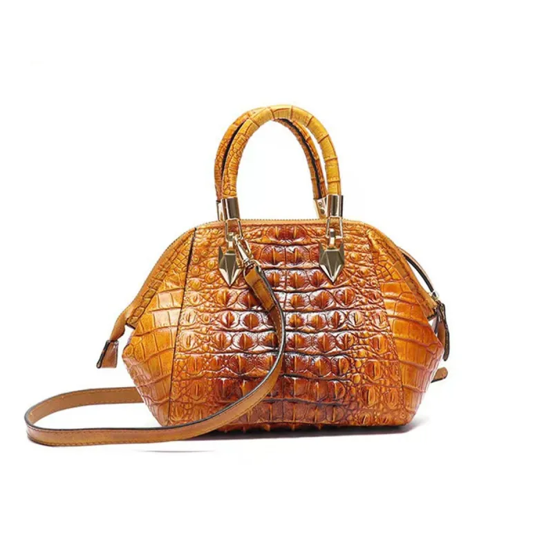 Vintage Leather Fashion Crocodile Pattern Shell Bag sold by superladystar