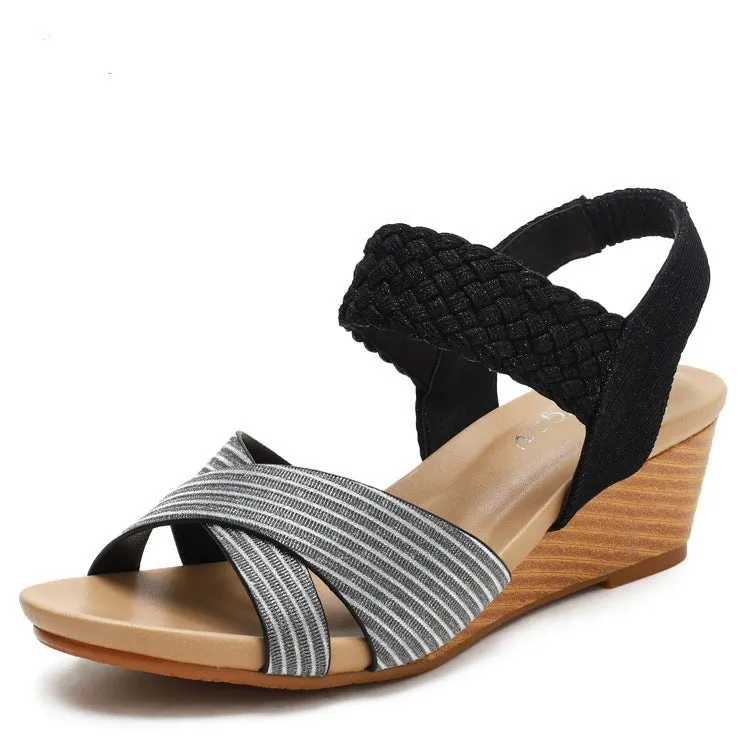Wedge Heel Comfortable Fashion Woven Sandals sold by superladystar product image thumbnail 3