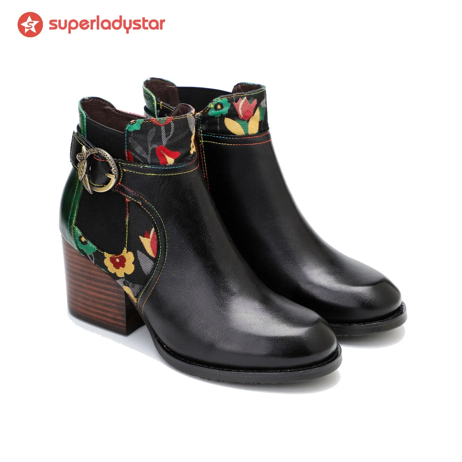 Vintage Handmade Stitching Comfort Ankle Boots sold by superladystar product image thumbnail 4
