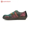Vintage Hand Painted Genuine Leather Flat Shoes sold by superladystar