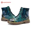 Retro Stitching Low Heel Ankle Boots sold by superladystar