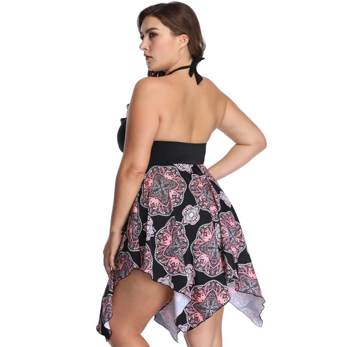 Floral Print Two Piece Swimdress sold by superladystar product image thumbnail 5