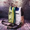 Multicolor Women Leather Zipper Backpack sold by superladystar
