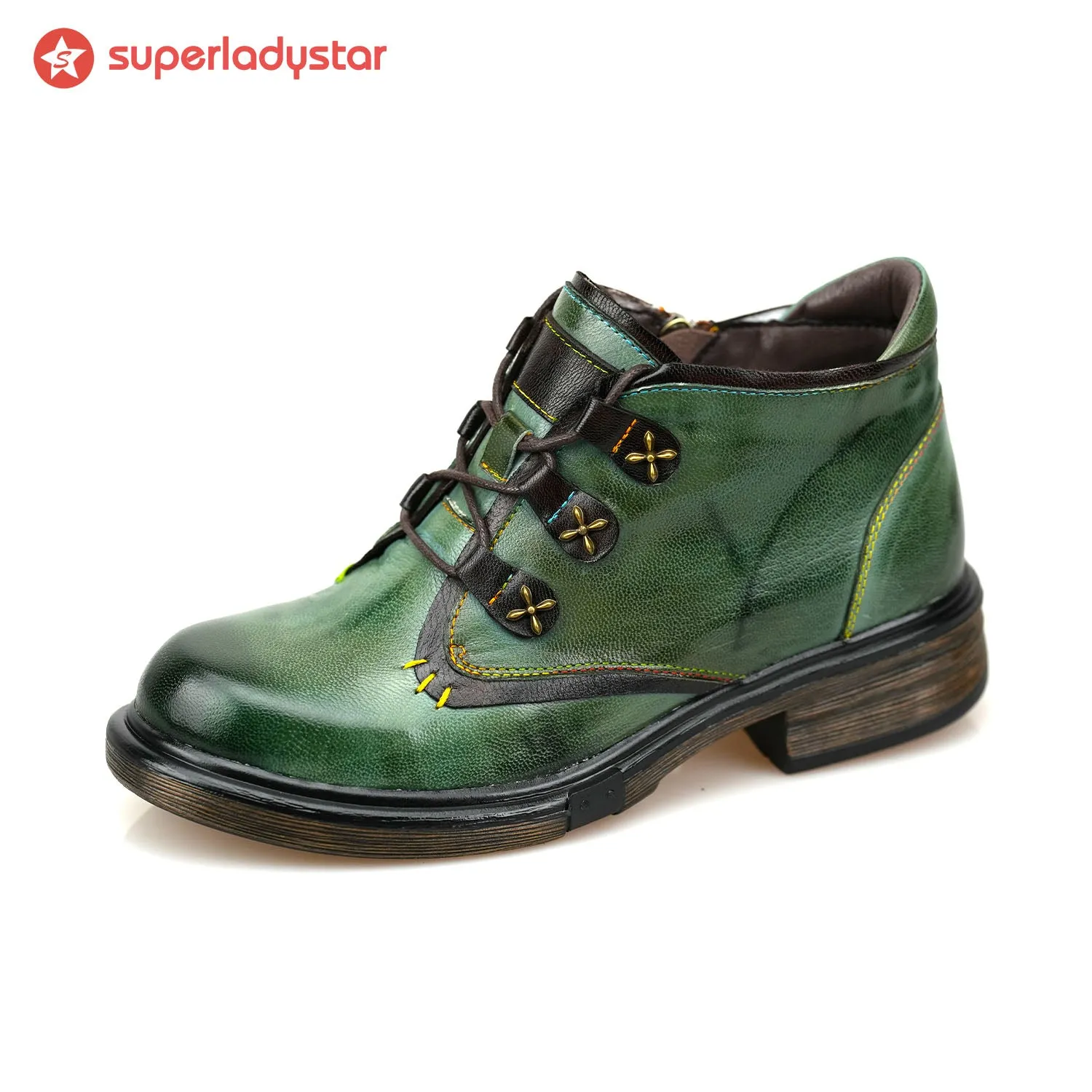 Vintage Retro Vibrant Painted Comfy Flat Shoes sold by superladystar product image thumbnail 4