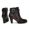 Retro Handmade Embossed Floral Stitching Booties sold by superladystar
