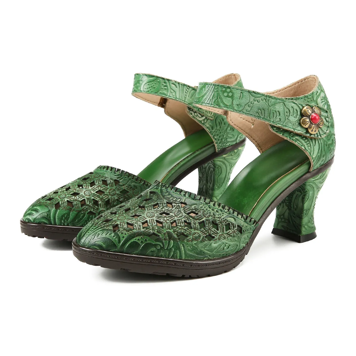 Handmade Closed-toe Hollow Versatile Sandals sold by superladystar