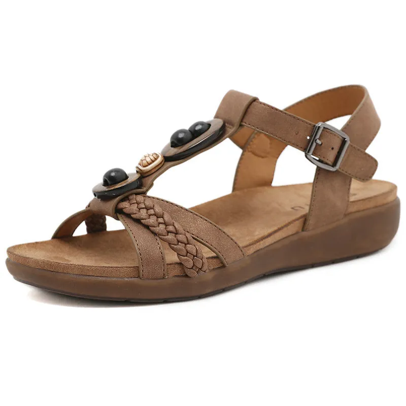 Fashion Retro Bead Stringing Comfortable Sandals sold by superladystar