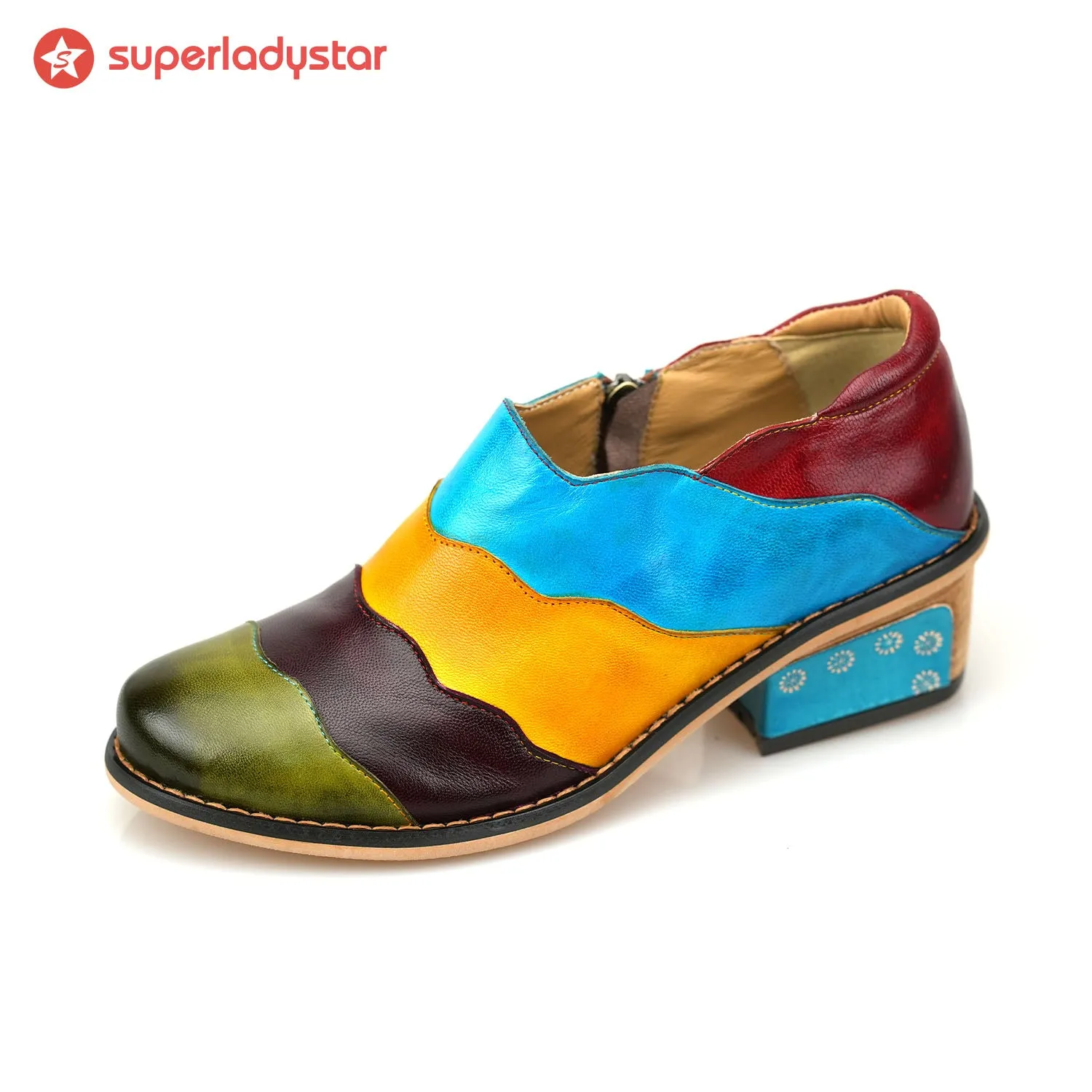 Handmade Vintage Rainbow Dreamland Flat Shoes sold by superladystar product image thumbnail 4
