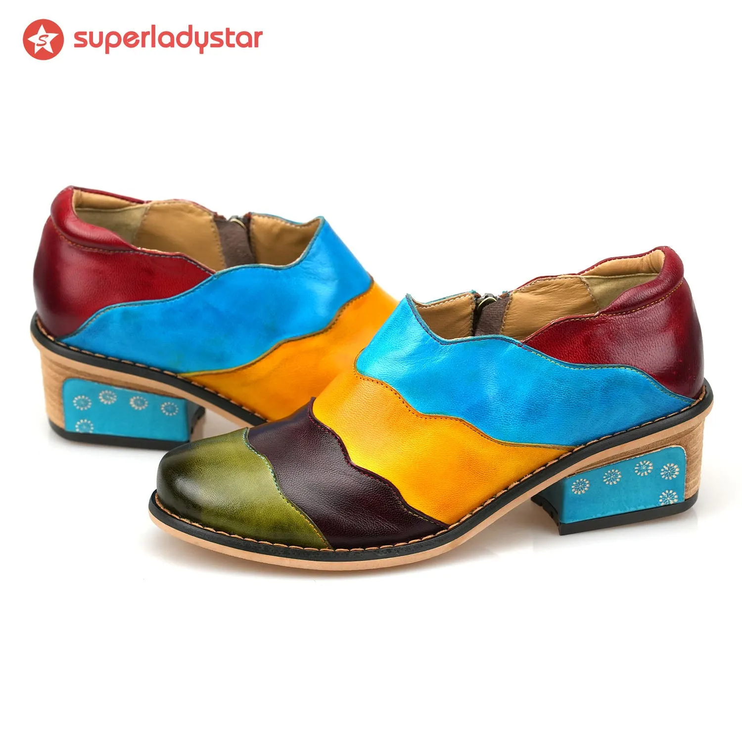 Handmade Vintage Rainbow Dreamland Flat Shoes sold by superladystar product image thumbnail 3