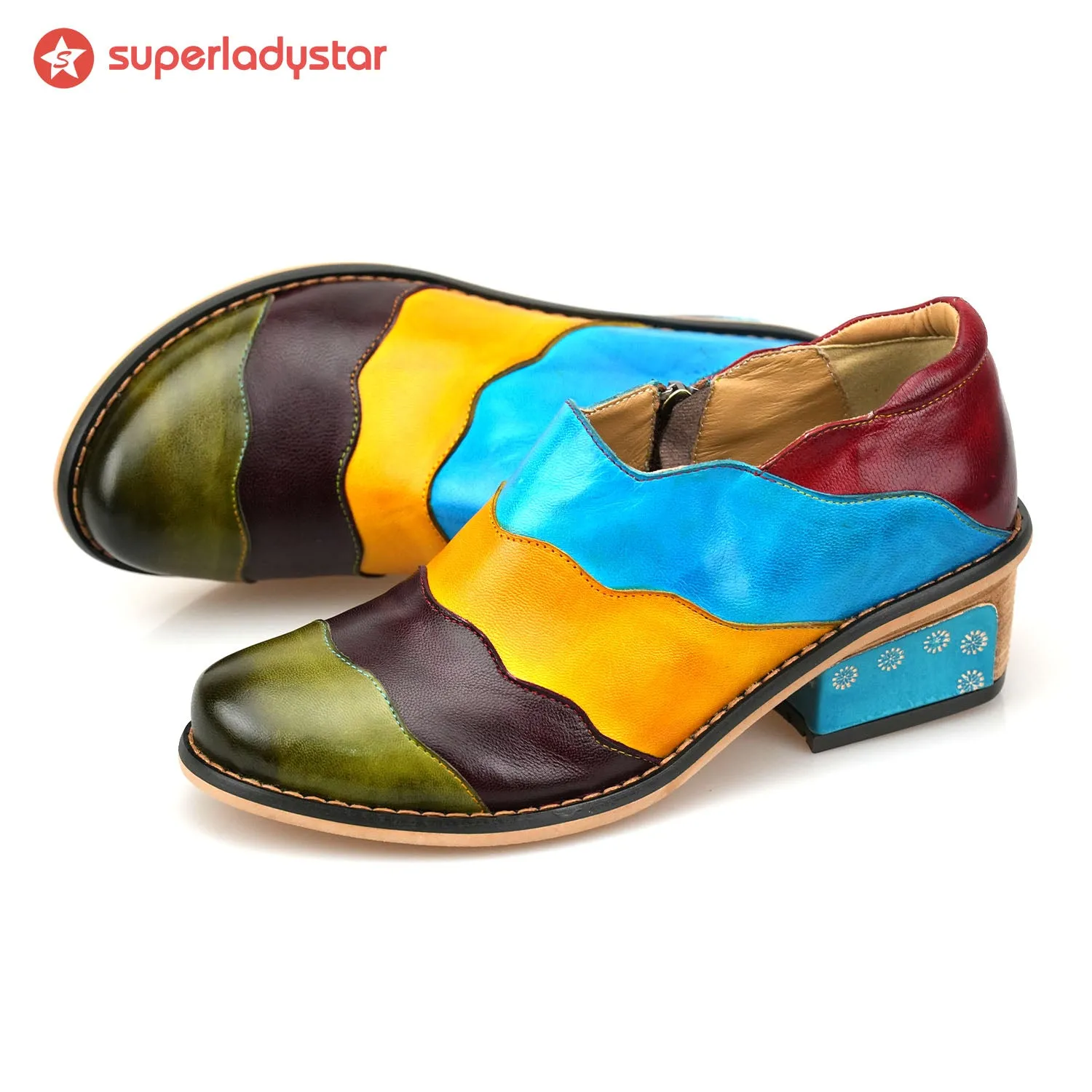Handmade Vintage Rainbow Dreamland Flat Shoes sold by superladystar product image thumbnail 2