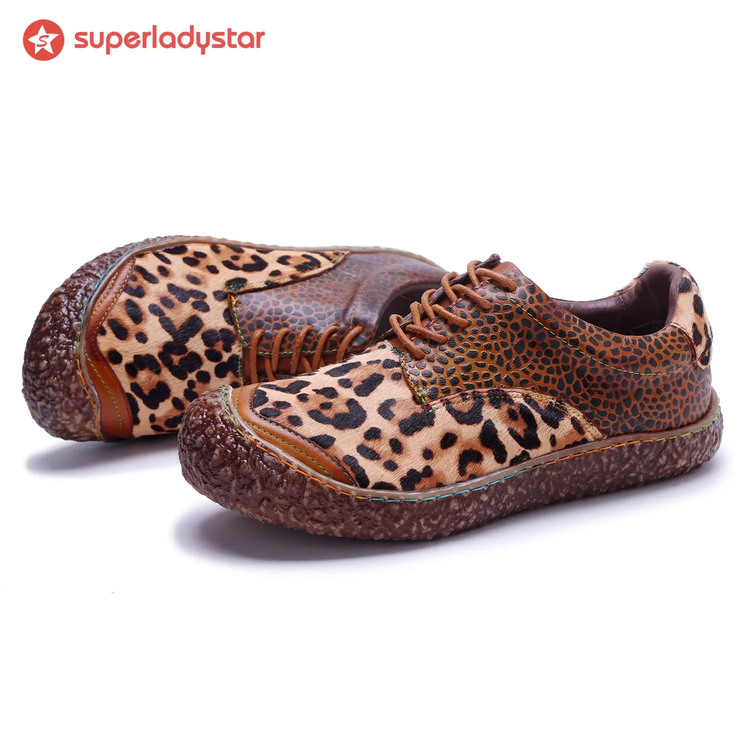 Vintage Comfy Casual Leopard Print Flats sold by superladystar product image thumbnail 3
