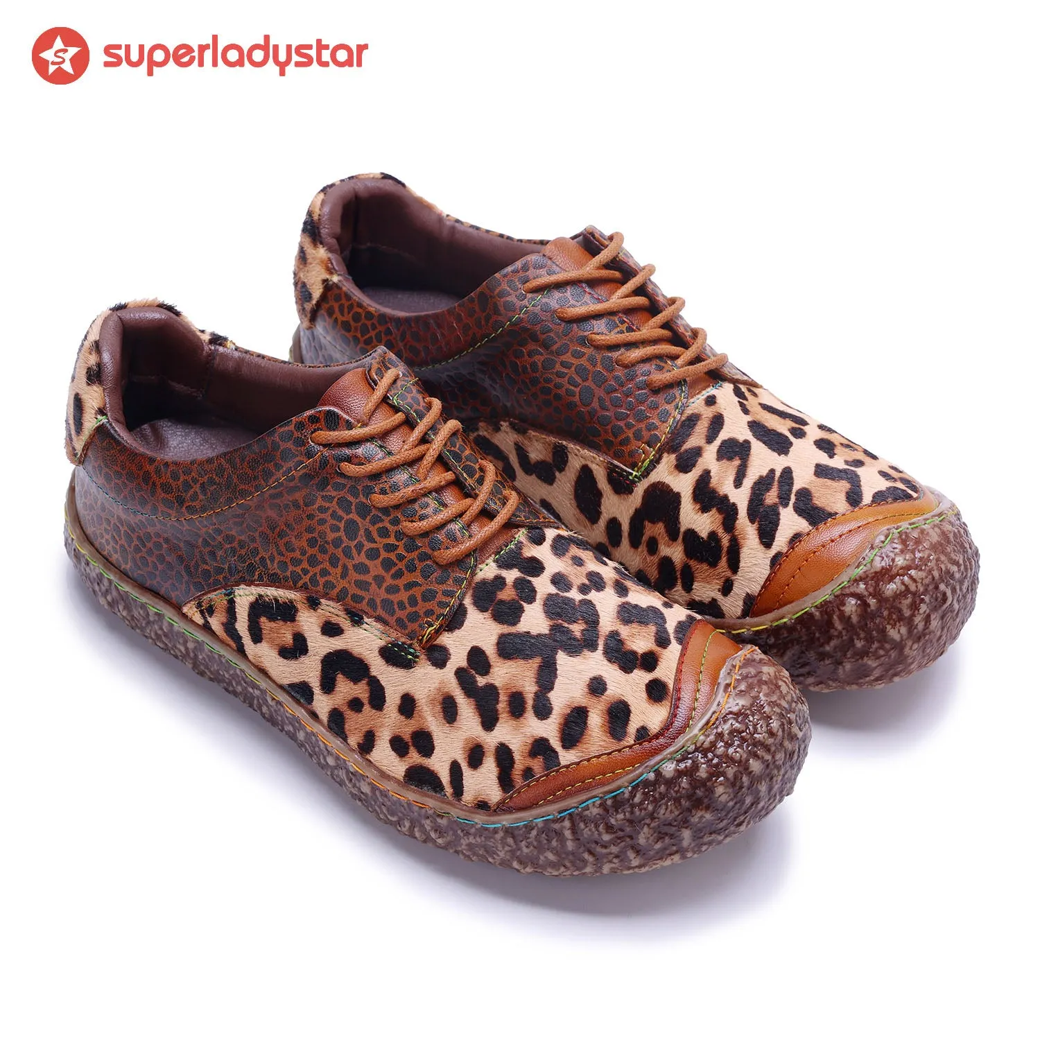 Vintage Comfy Casual Leopard Print Flats sold by superladystar product image thumbnail 4