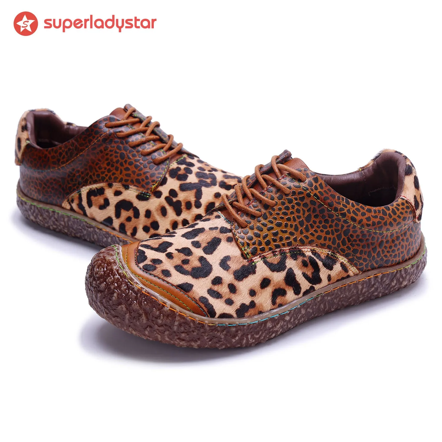 Vintage Comfy Casual Leopard Print Flats sold by superladystar product image thumbnail 2