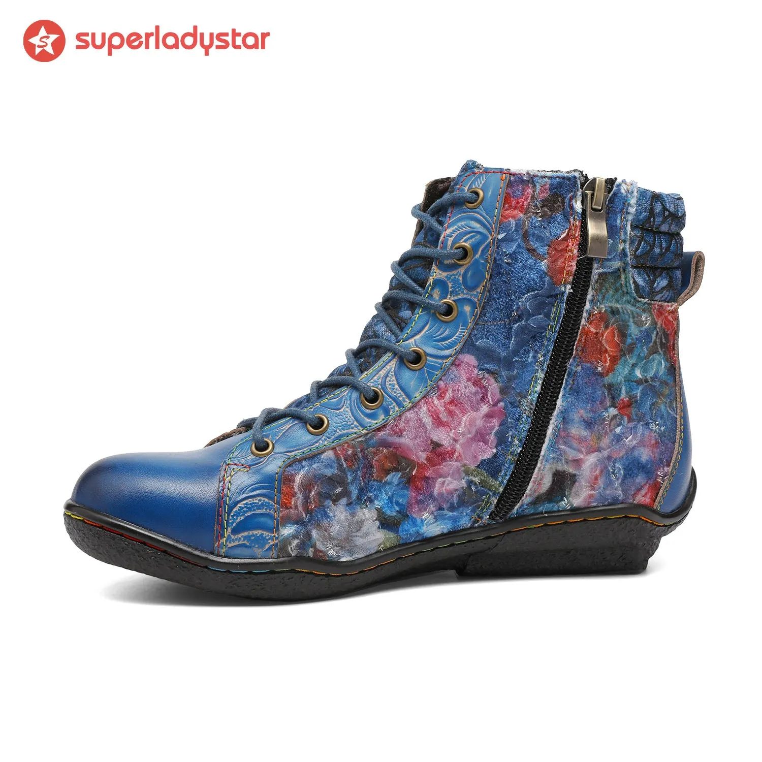 Handcrafted Vintage Stylish Comfort Printed Walking Boots sold by superladystar product image thumbnail 4