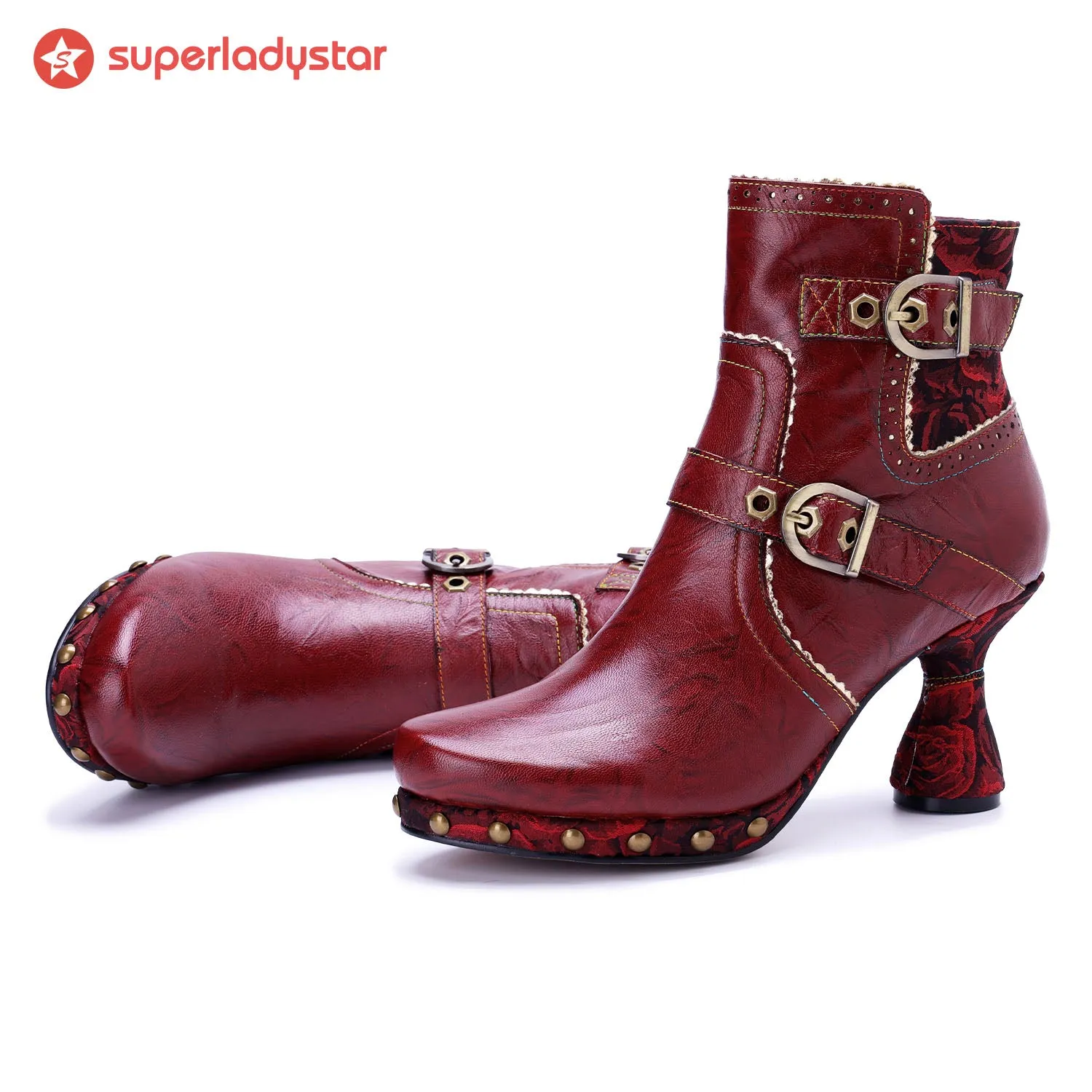 Retro Handmade Pure Color Fashionable Ankle Boots sold by superladystar product image thumbnail 2