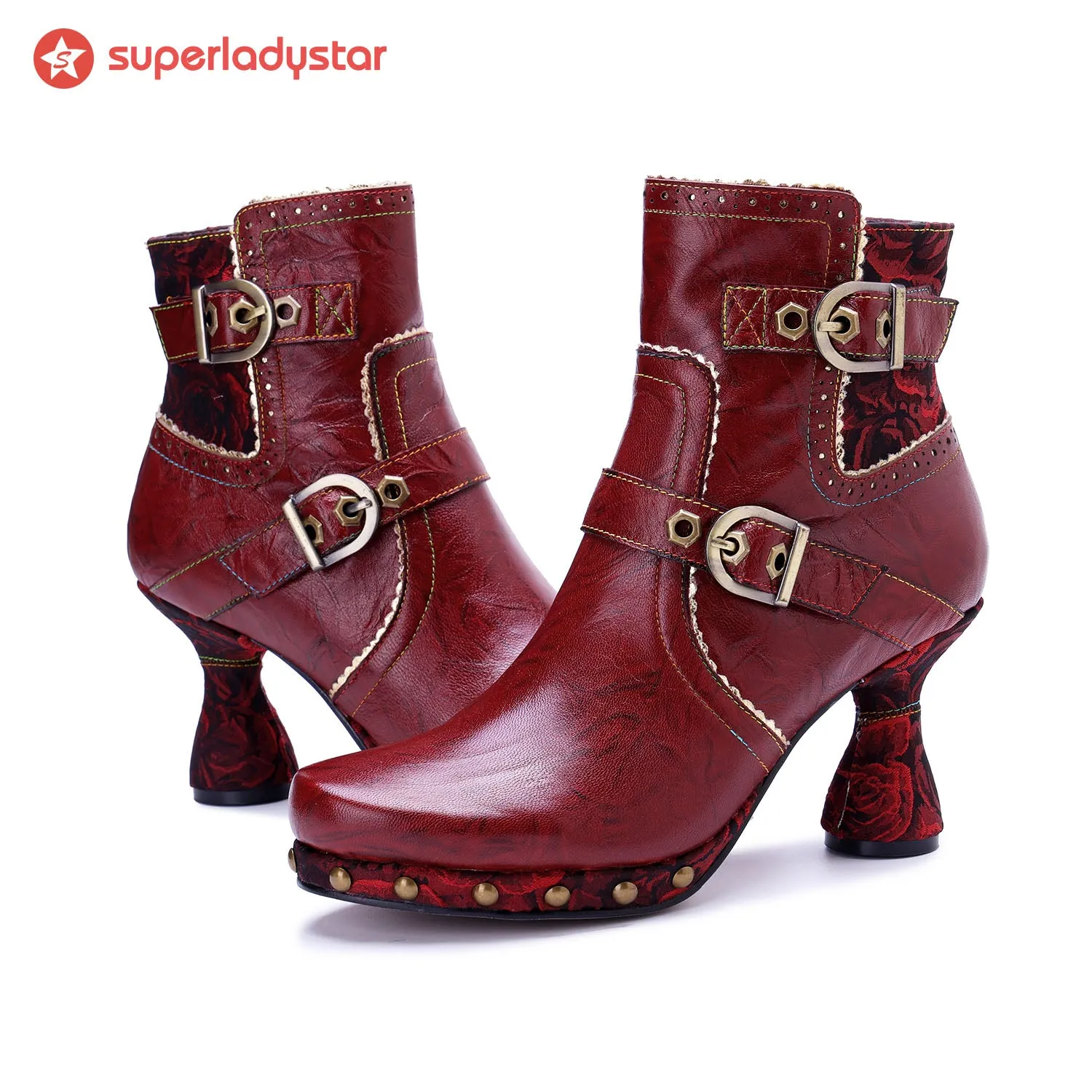 Retro Handmade Pure Color Fashionable Ankle Boots sold by superladystar product image thumbnail 3