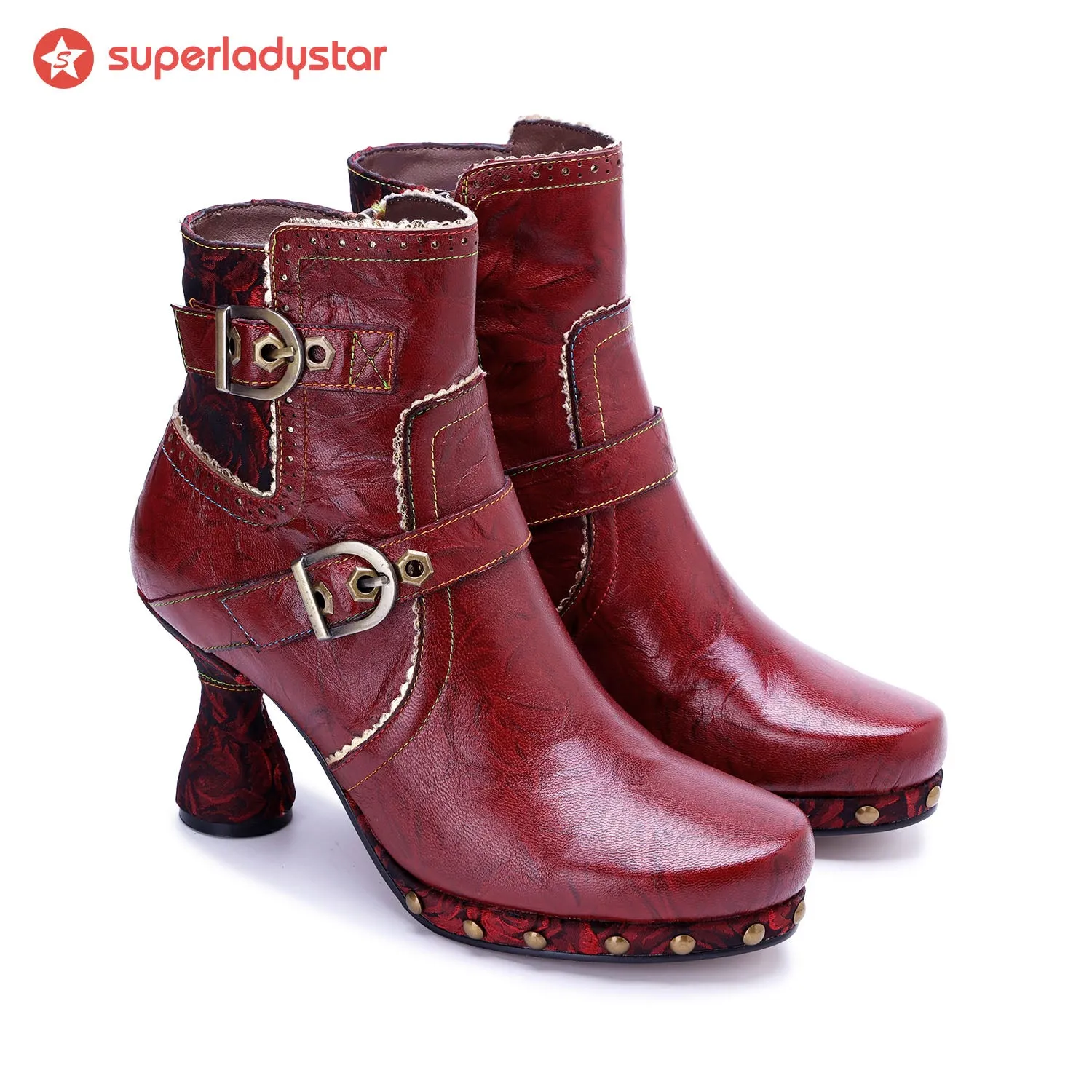Retro Handmade Pure Color Fashionable Ankle Boots sold by superladystar product image thumbnail 4