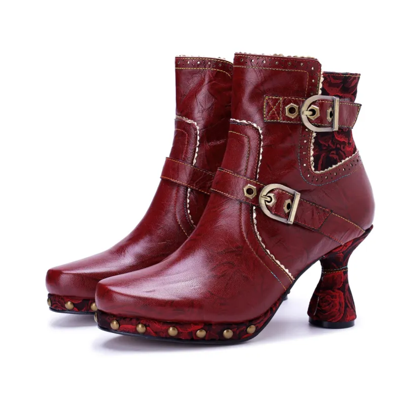 Retro Handmade Pure Color Fashionable Ankle Boots sold by superladystar