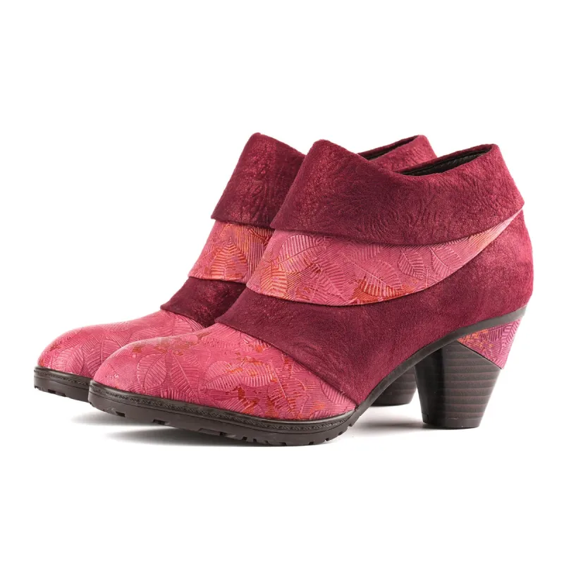 Handmade Floral Embossed Ankle Boots sold by superladystar