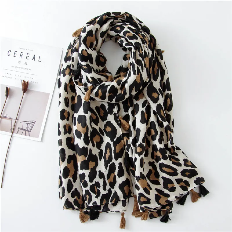 Classic Fashion Leopard Print Long Scarf sold by superladystar