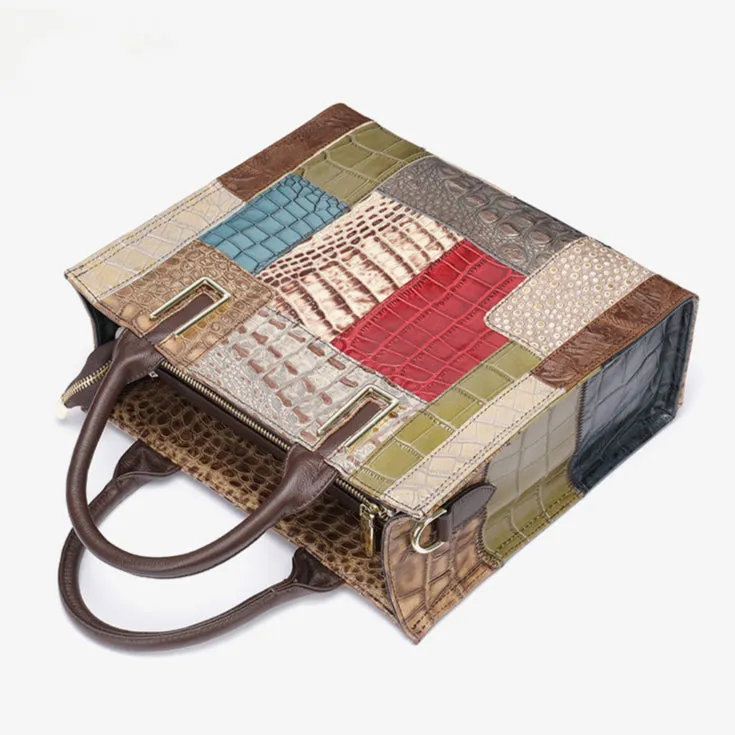 Patchwork Vintage Women's Tote Handbag sold by superladystar product image thumbnail 5