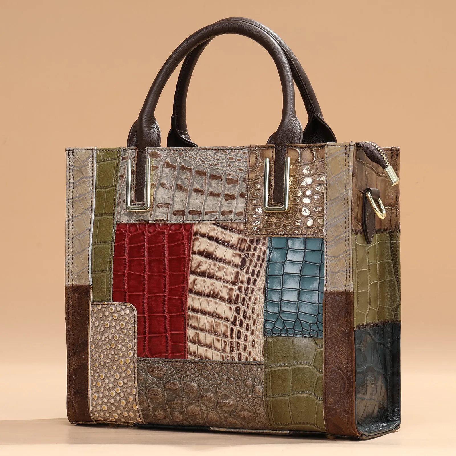 Patchwork Vintage Women's Tote Handbag sold by superladystar product image thumbnail 2